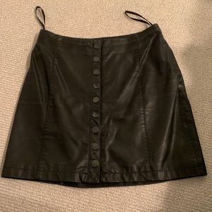 Free people leather skirt